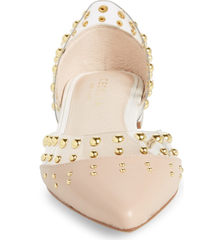 Cecelia New York Min Ballet Flats Clear Chic Pointed Shoe Bare Clear Alabaster