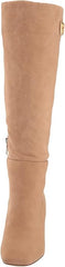 Sam Edelman Faren Golden Caramel Squared Toe Block Heeled Knee High Fashion Boot
