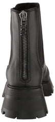 DKNY Sasha Black Fashion Platform Smooth Zip Rounded Toe Chunky Ankle Boots 9.5