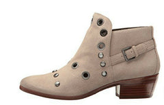 Sam Edelman Pedra Suede Pull On Ankle Boots Putty Taupe Suede Western Booties