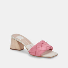 Dolce Vita Moly Petal Pink Stella Slip On Squared Open Toe Block Heeled Sandals