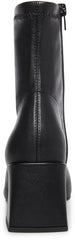 Steve Madden Gallagher Black Zipper Closure Rounded Toe Classy Ankle Boot