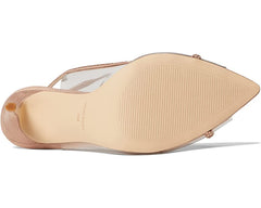 Nine West Parise 3 Nude/Clear Buckle Closure Pointed Toe Stiletto Heeled Sandals
