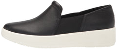 Clarks Layton Band Black Leather White Platform Slip On Wedge Platform Sneakers