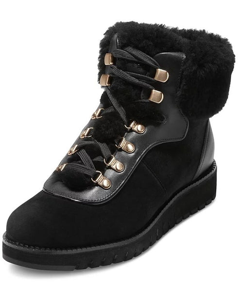 Cole Haan Zerogrand Explore Upstate Hiker Black/Faux Shearling/Water Proof Boots