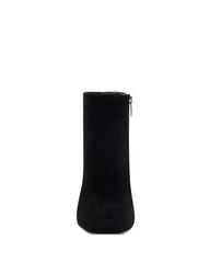 Vince Camuto Taileen Black Square Toe Covered Stiletto Heeled Ankle Dress Bootie
