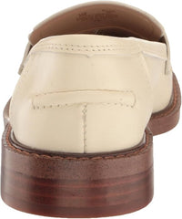 Sam Edelman Colin Modern Ivory Leather Slip On Rounded Toe Classic Loafers