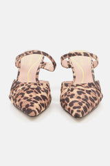 Cole Haan Vandam Dress Mule Leopard Suede Pointed Toe Slip On Dress Pumps