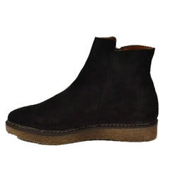 Eric Michael Hampton Boot Black Suede Low Wedge Casual Boot Ankle Booties