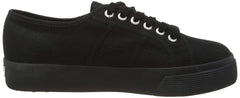 Superga Unisex Low-Top Sneakers Full Black Lace Up Platform Fashion Sneakers (8)