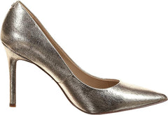 Sam Edelman Hazel Gold Crack Stiletto Heeled Slip On Pointed Toe Dress Pumps