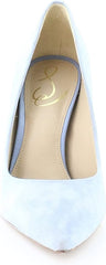 Sam Edelman Hazel Cerulean Blue Suede Stiletto Heel Pointy Toe Slip On Pumps