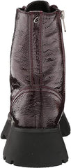 Circus By Sam Edelman Lolita Burgundy Patent Round Toe Chunky Heel Lace Up Boots