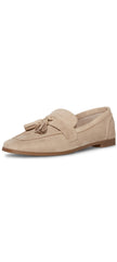 Steve Madden Colorado Tan Squared Toe Slip On Tassel Loafer Dress Flats Shoes