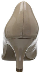 LifeStride Women's Parigi Tender Taupe Patent Slip On Dress Pumps Kitten Heeled