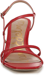 Sam Edelman Emmie Summer Red Square Open Toe Strappy Buckle Block Heeled Sandals