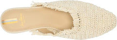 Sam Edelman Reeta Off-white Squared Toe Fringe Detailed Slip On Flats Shoes