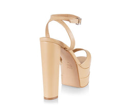 Schutz Kaila Light Nude Womens Platform Dress High Heeled Ankle Strap Sandals