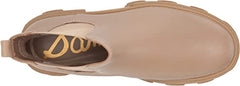 Sam Edelman Daelyn Sesame Chunky Heel Rounded Toe Pull On Combat Ankle Boots