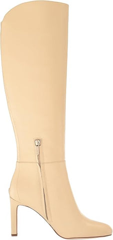 Sam Edelman Shauna Eggshell Pointed Toe Stiletto Heeled Knee High Fashion Boots