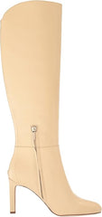 Sam Edelman Shauna Eggshell Pointed Toe Stiletto Heeled Knee High Fashion Boots