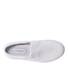 Lugz Clipper White Fashion Slip On Rounded Toe Canvas Platform Sneakers 6.5