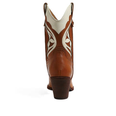 Sam Edelman Wynne Deep Saddle Leather Pull On Pointed Toe Western Ankle Boots