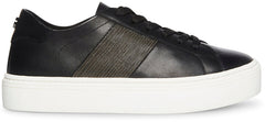 Steve Madden Swept Black Lace Up Rounded Closed Toe Platform Fashion Sneakers