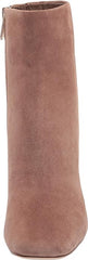 Sam Edelman Codie Praline Leather Side Zip Squared Toe Block Heel Fashion Boots