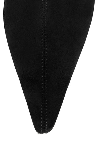 Jeffrey Campbell Compass-OK Black Suede Black Pointed Toe Over the Knee Boots