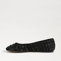 Sam Edelman Felicia Black Multi Luxe Slip On Rounded Toe Flexible Ballet Flats