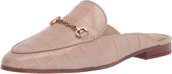 Sam Edelman Linnie French Oak Golden Accented Slip On Rounded Toe Fashion Mules