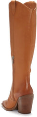 Vince Camuto Afelia Light Cognac Zipper Closure Squared Toe Western Tall Boots