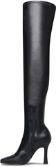 Steve Madden Prowl Black Paris Pull On Squared Close Toe Over The Knee Boot