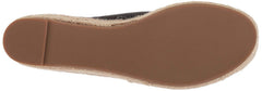 Pour La Victoire Rica Espadrille Wedge Black Leather Platform Retrop Sandals