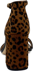 Sam Edelman Daniella Granada Tan Leopard Ankle Strap Block Heeled Sandals