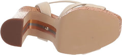 Sam Edelman Kayna Modern Ivory Ankle Strap Squared Open Toe Block Heeled Sandals