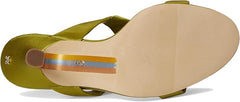 Sam Edelman Jasmine Greentini  Open Toe Bow Detail Slip On Stiletto Heel Sandals