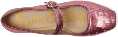 Sam Edelman Michaela Elderberry Sequin Mary Jane Ankle Strap Square Toe Flats