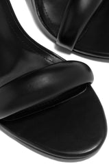 Cape Robbin AIEA Black Sexy Ankle Strap Stiletto High Heeled Open Toe Sandals