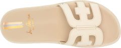 Sam Edelman Valeri Modern Ivory Open Toe Slip On Classic Leather Slides Sandals