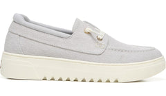 Dr. Scholl's Get Onboard Grey Rounded Toe Slip On Eyelet Detailed Oxfords