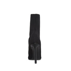 Steve Madden Discreet Stiletto High Heel Pointed Toe Sock Ankle Sock Boots Black