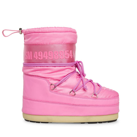 Steve Madden Mav Pink Fashion Pull On Fur Platform Ankle Weatherproof Snow Boots