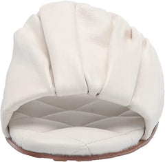 Sam Edelman Briar Bright White Cushioned Footbed Open Toe Slip On Flats Sandals