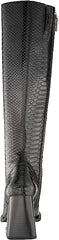 Circus by Sam Edelman Nate Black Snake Print Squared Toe Knee High Tall Boots