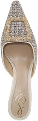 Sam Edelman Brit Ivory Multi Boucle Kitten Heel Slip On Pointed Toe Fashion Pump