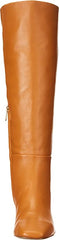 Sam Edelman Leigh Caramel Squared Toe Spool Heel Knee High Leather Fashion Boots