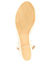 Steve Madden Welsh Bone Leather Ankle Strap Open Toe Platform Wedge Sandal