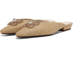 Sam Edelman Jayden Palermo Basket Weave Embellished Slip On Pointy Toe Mule Flat